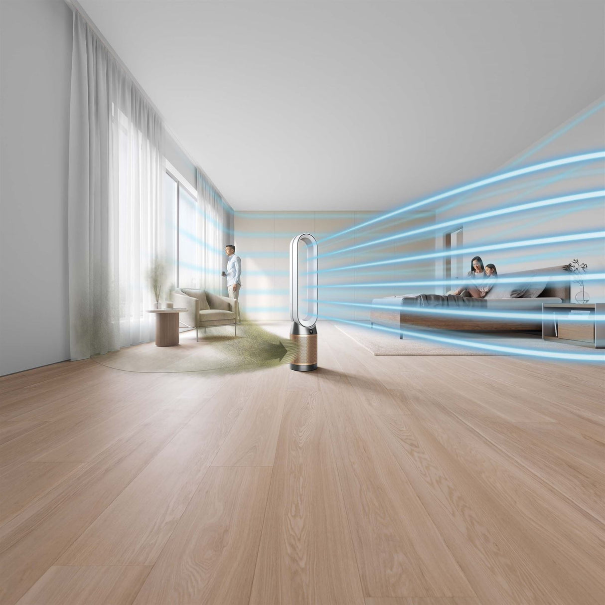 Dyson TP09 Purifier Cool Formaldehyde Pro Luftreiniger/Ventilator - Weiß/Gold