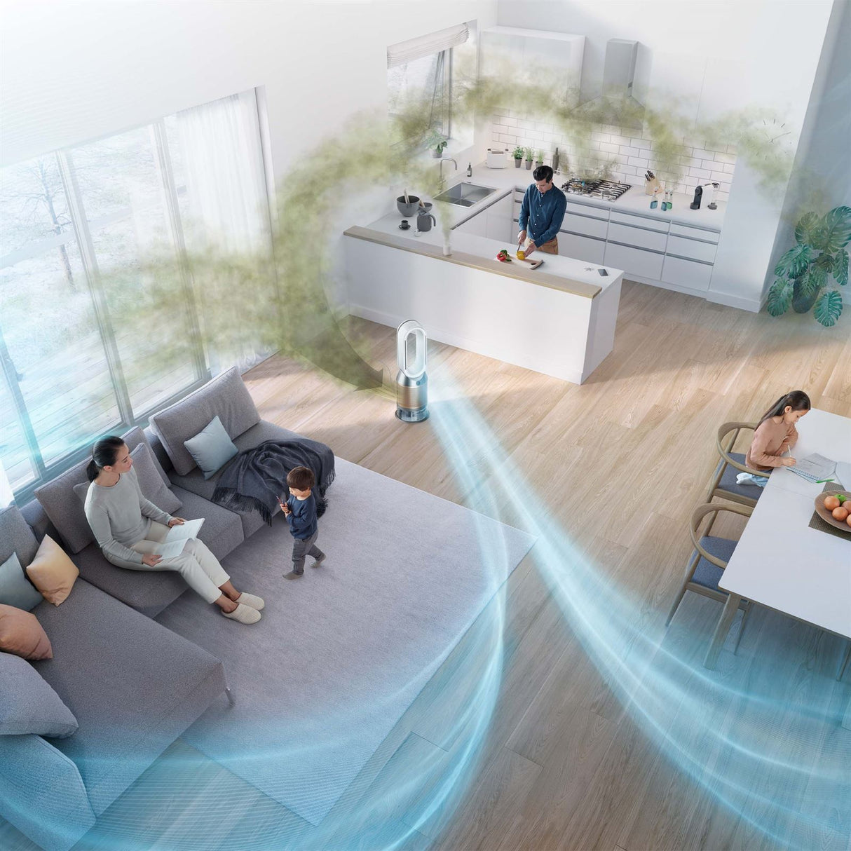 Dyson PH04 Purifier Humidify + Cool Formaldehyde Luftbefeuchter - Gold/Weiß