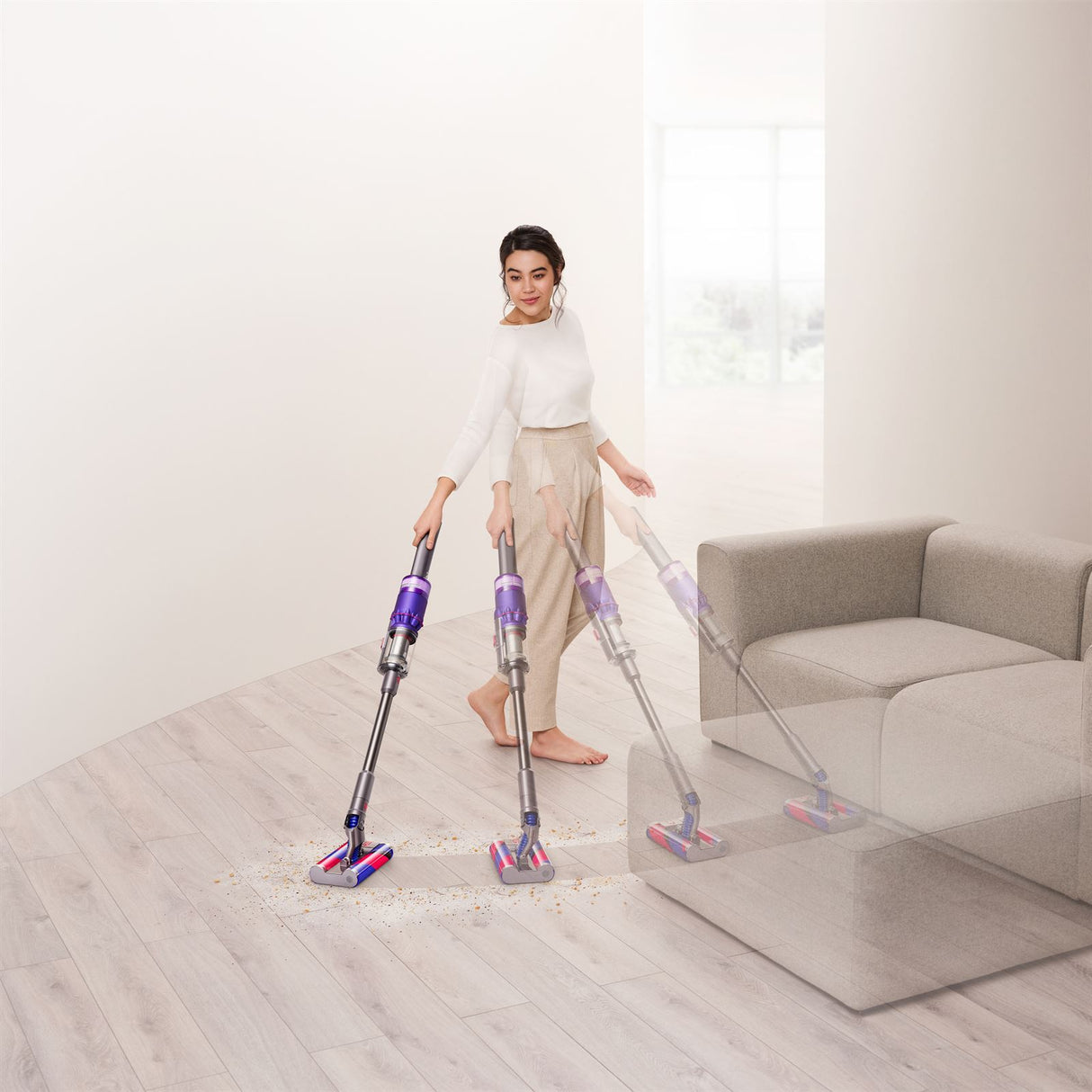 Dyson Omniglide Handstaubsauger - Satin Lila / Nickel