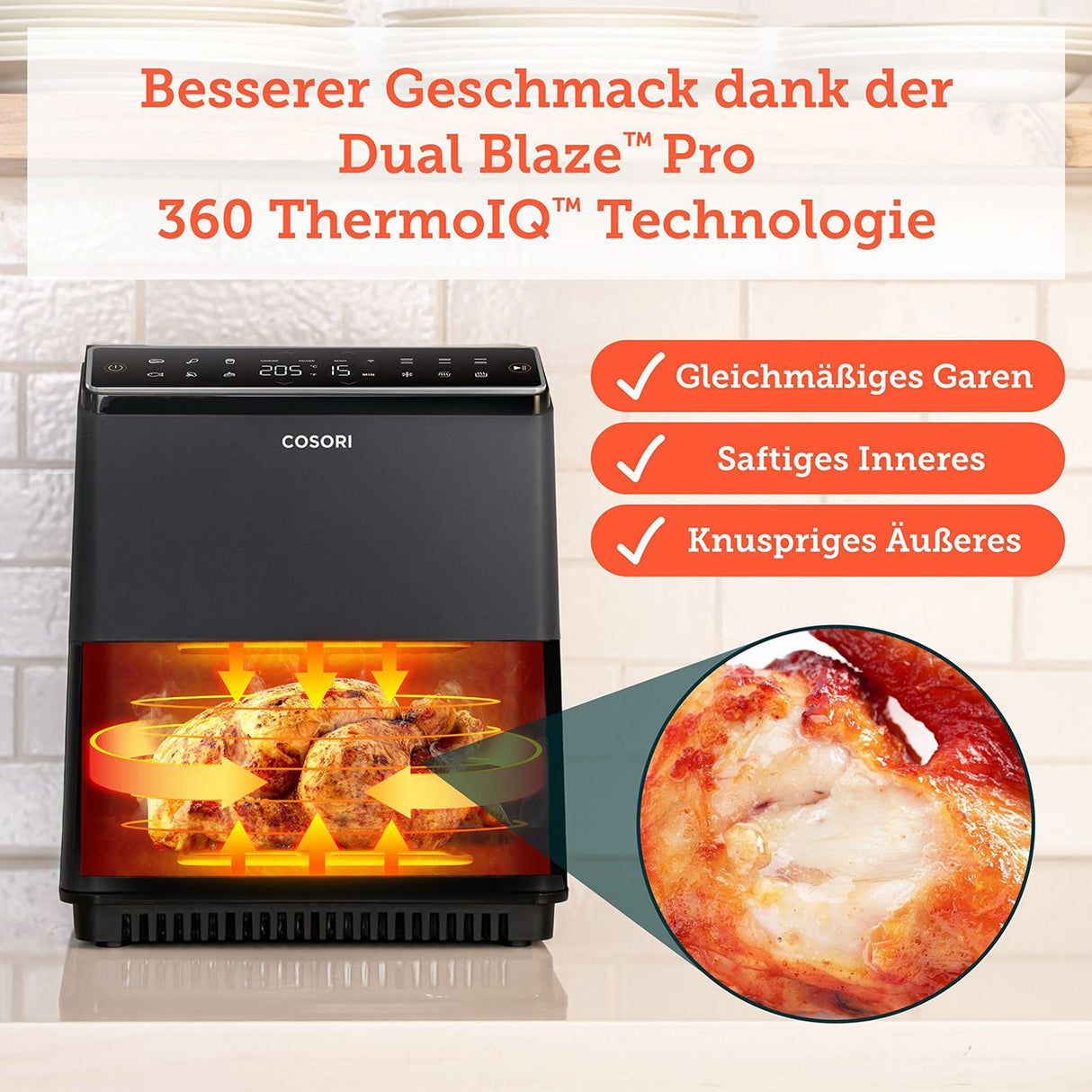 Cosori Heißluftfritteuse Dual Blaze Pro CAF-P681S-KEUR