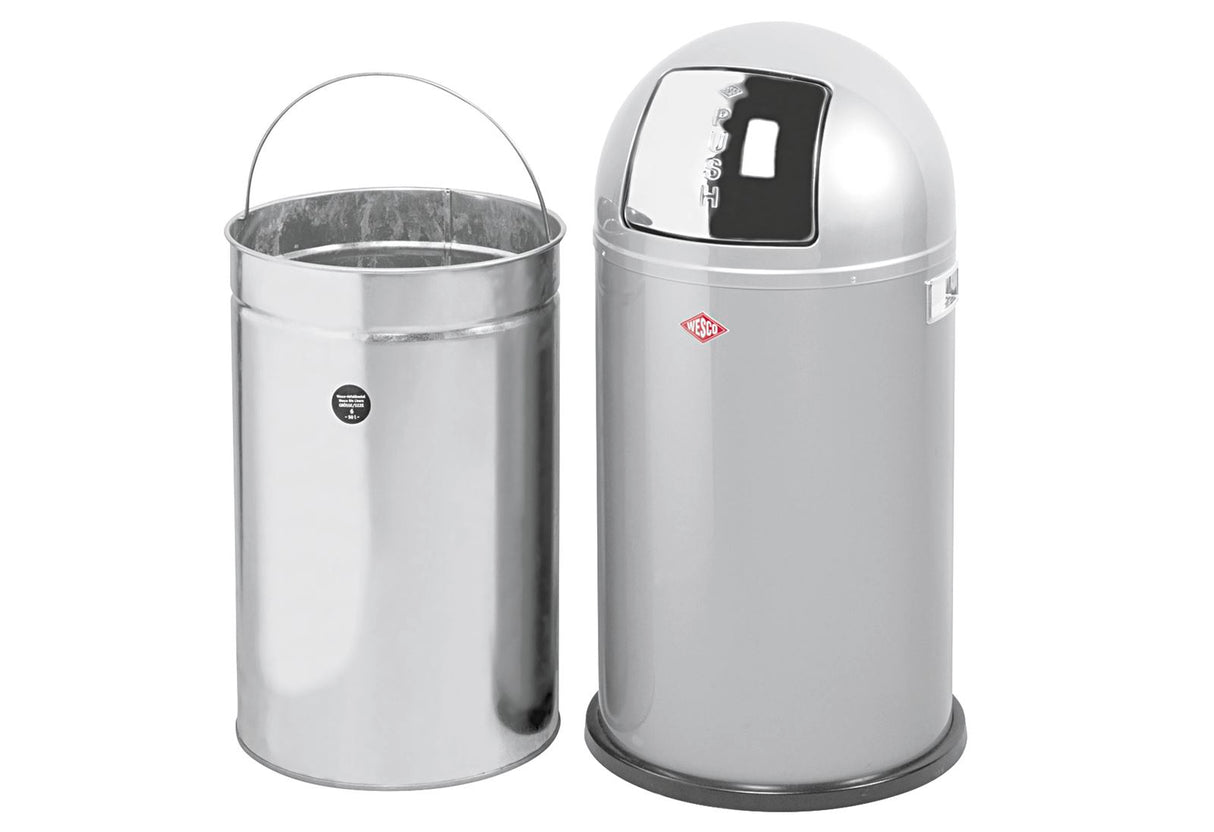 WESCO Abfallsammler Pushboy 50 l neusilber