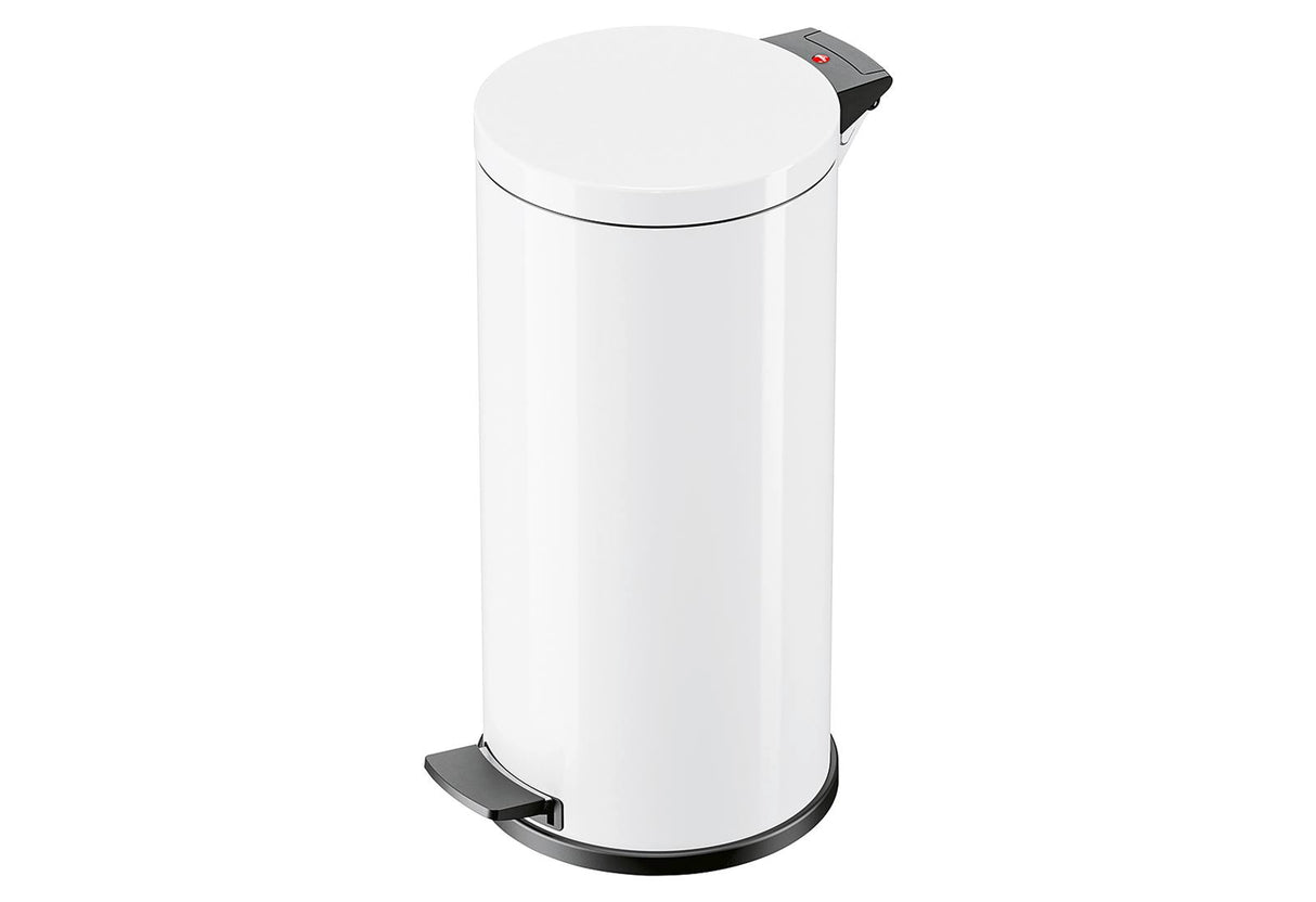 HAILO Tret-Mülleimer Solid M 18l Ø28cm weiß Inneneimer verzinkt