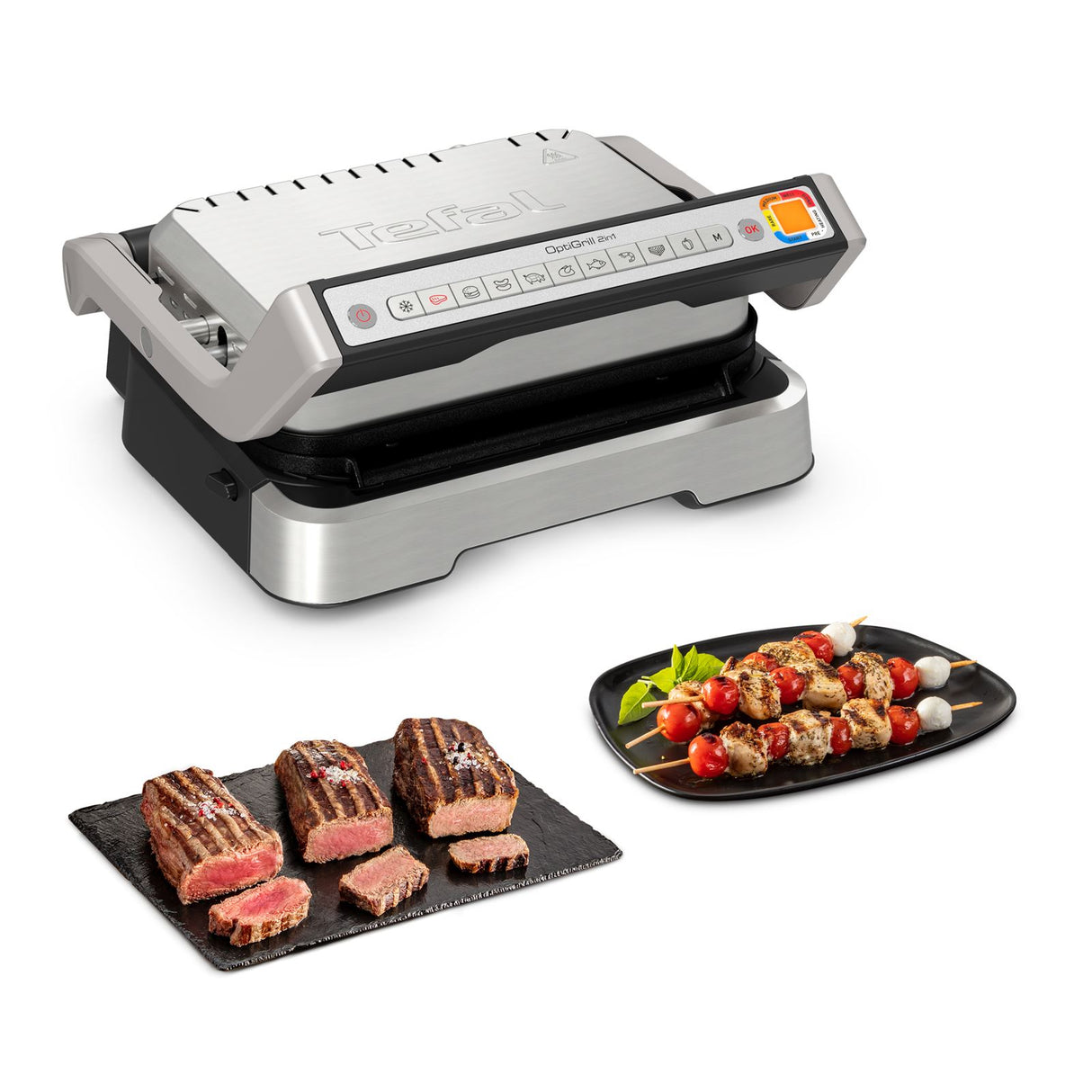 Tefal OptiGrill 2 in 1, silber