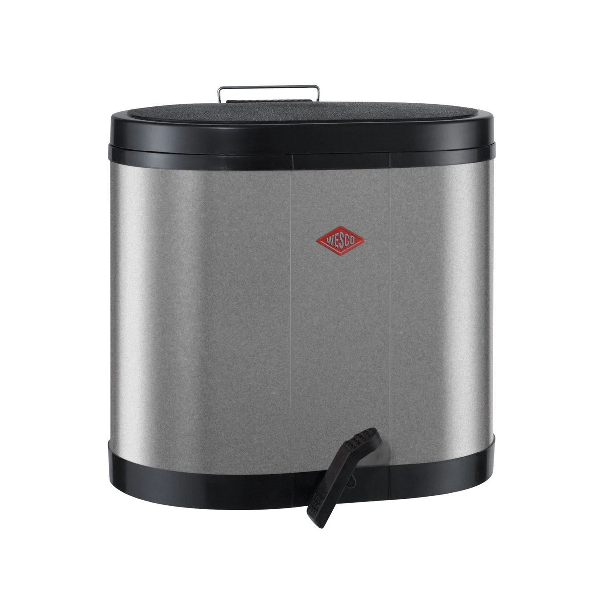 WESCO Abfallbehälter Ökosammler 2x15ltr. 43x36x45cm silber