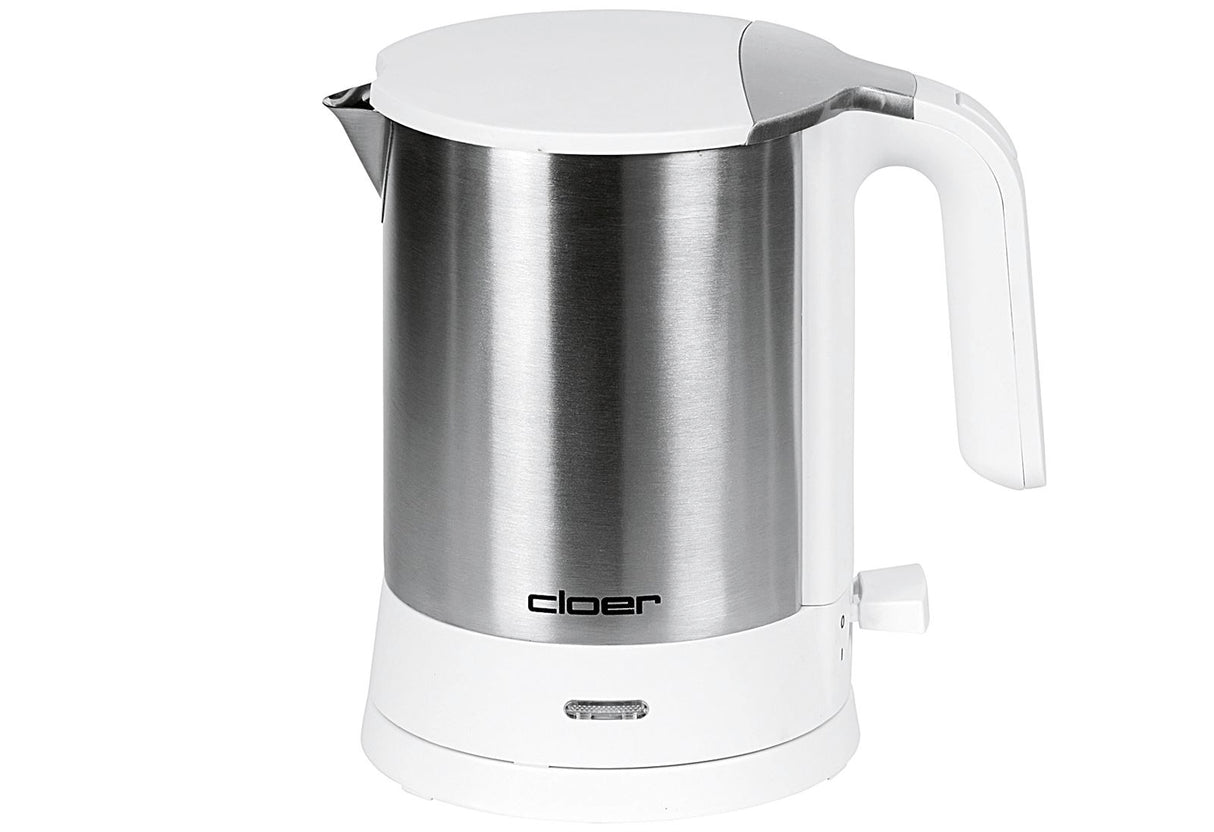 CLOER Wasserkocher 4891 1,2l 2200Watt Edelstahl/weiß