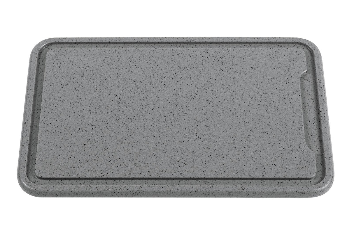 ZASSENHAUS Tranchierbrett Kunststoff mit Saftrinne 36x23cm anthrazit