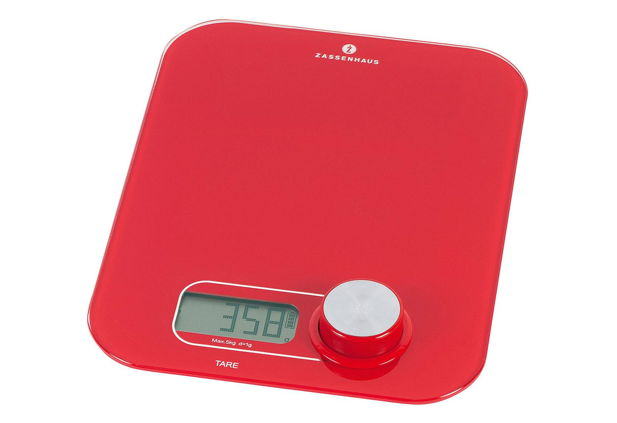 ZASSENHAUS Küchenwaage Eco Energy rot