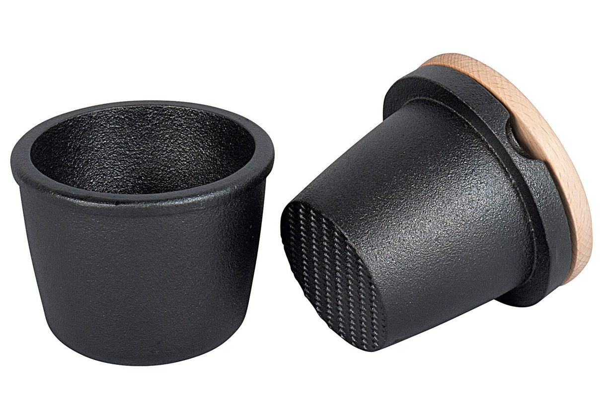 ZASSENHAUS Mörser Gusseisen schwarz 3teilig