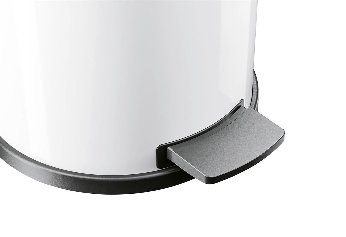 HAILO Tret-Mülleimer Solid M 18l Ø28cm weiß Inneneimer verzinkt