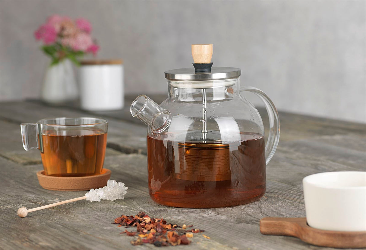 BEEM Teekanne Glas mit Siebeinsatz 1000ml