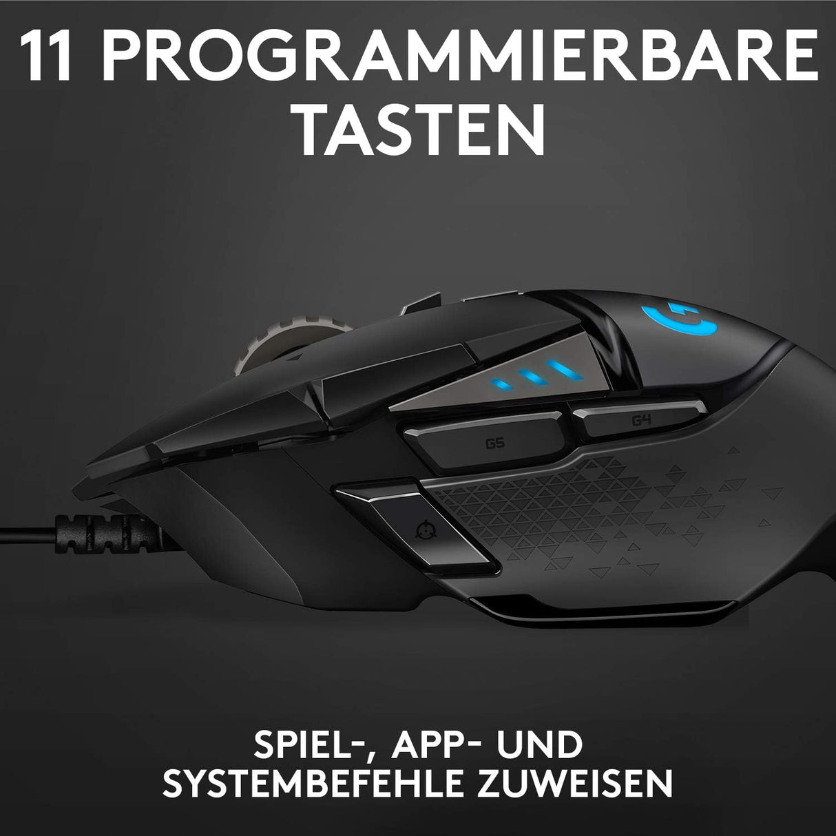 Logitech Gaming Maus G502 Hero mit Kabel schwarz