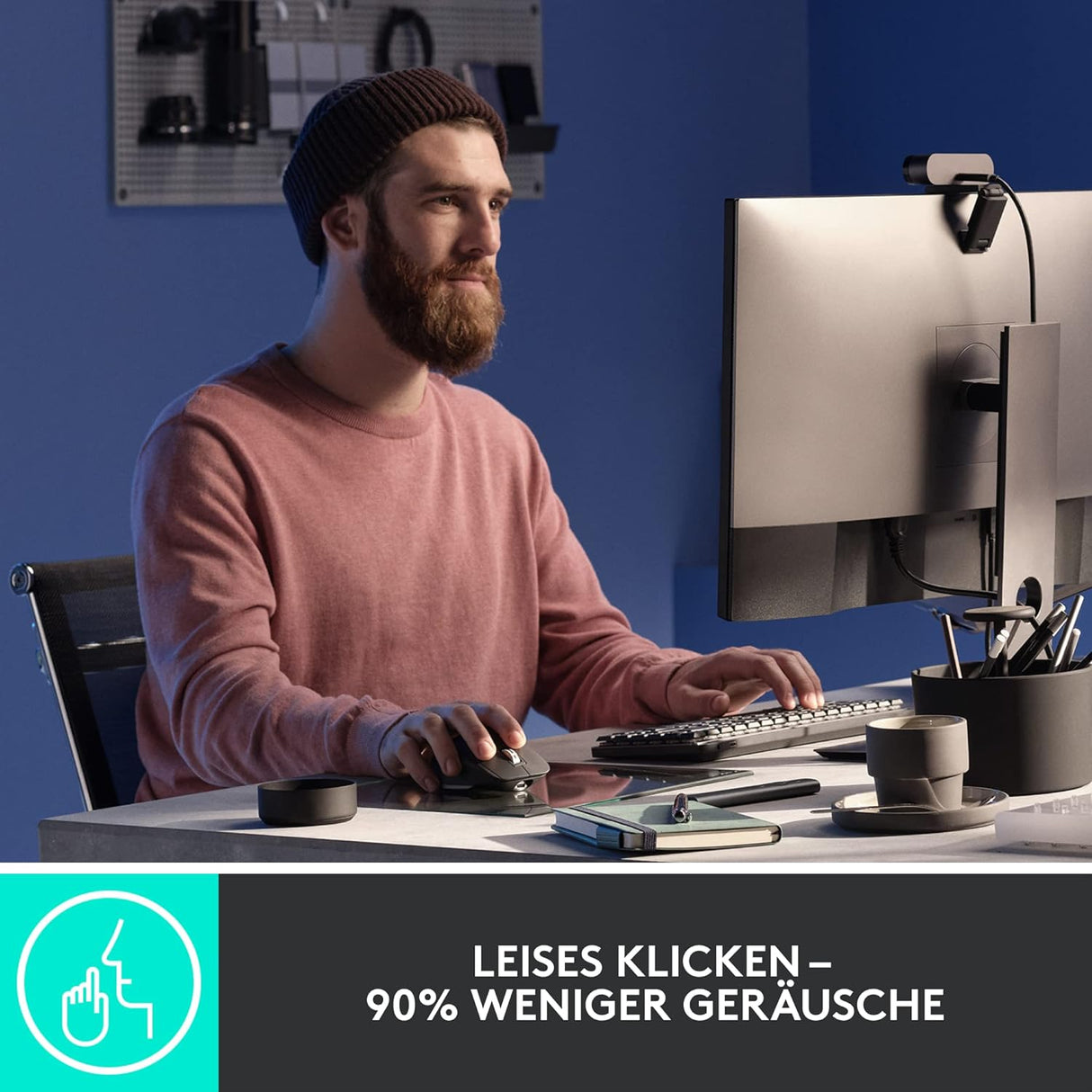 Logitech Mouse MX Master 3S ergonomisch weiß