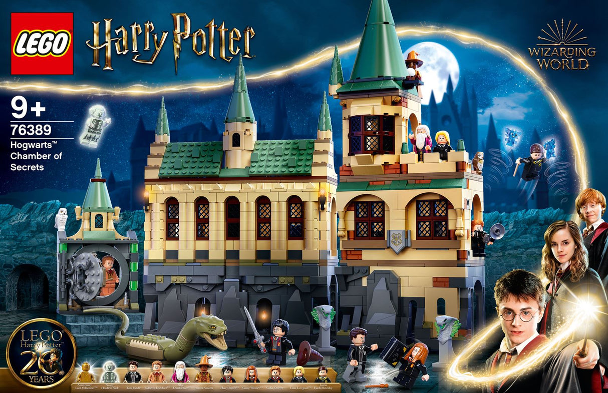 LEGO Harry Potter 76389 Hogwarts Kammer des Schreckens mit Schlossmodell, Minifiguren und Basilisk