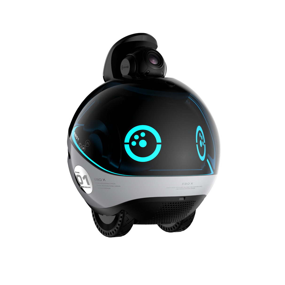 ENABOT EBO X 4k Haustierroboter Kamera Gimbal VSLAM Alexa Projektor