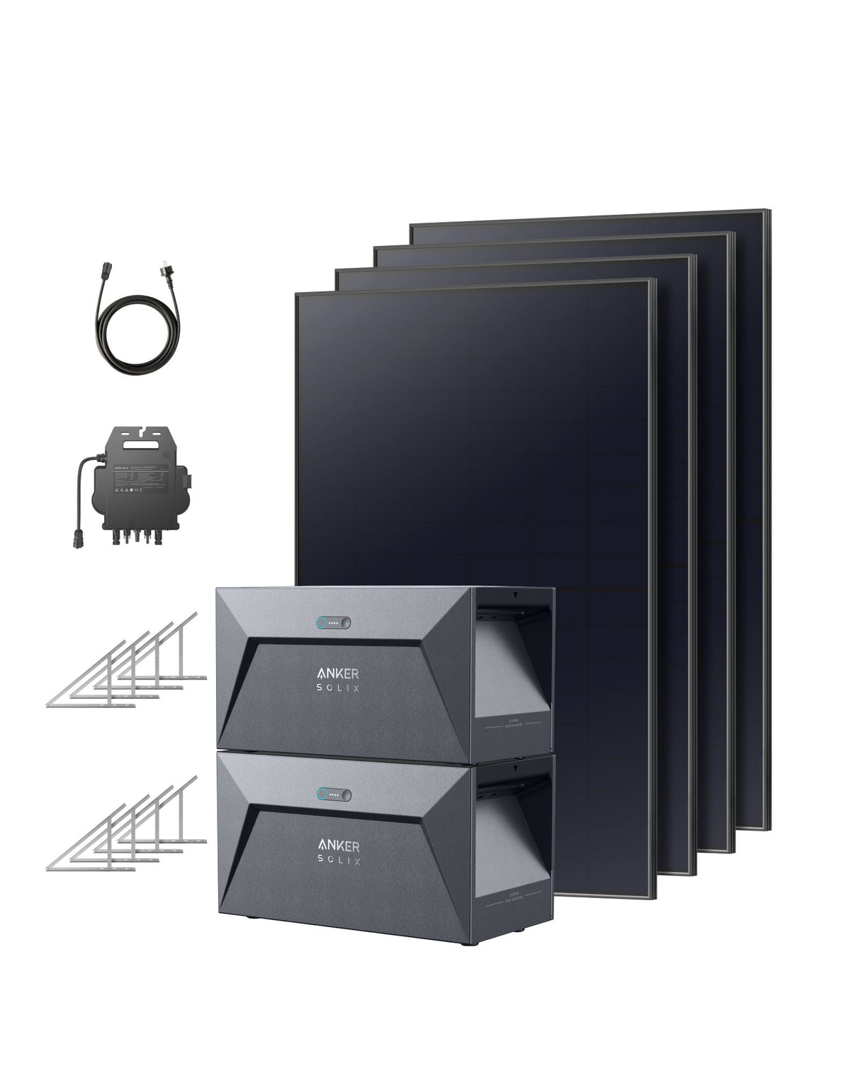 Anker Solix RS40P Balkonkraftwerk Set 1780W Solarmodule 3200Wh Speicher 6000 Ladezyklen 800W erweiterbar Plug and Play