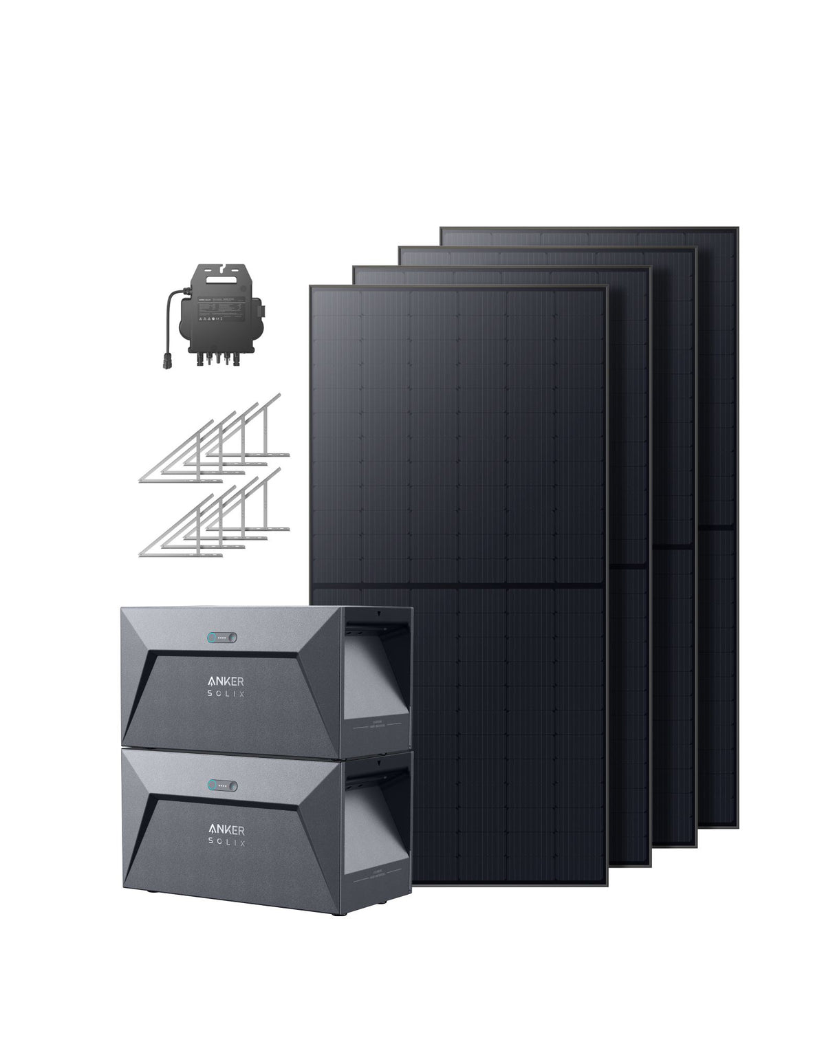 Anker Solix RS50B Balkonkraftwerk Set 2160W Solarmodule 3200Wh Speicher 6000 Ladezyklen 800W erweiterbar Plug and Play