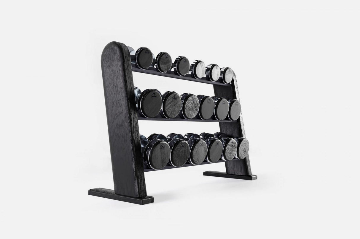 NOHRD DumbBells 18er-Hantelset mit Ablage (5-25kg)