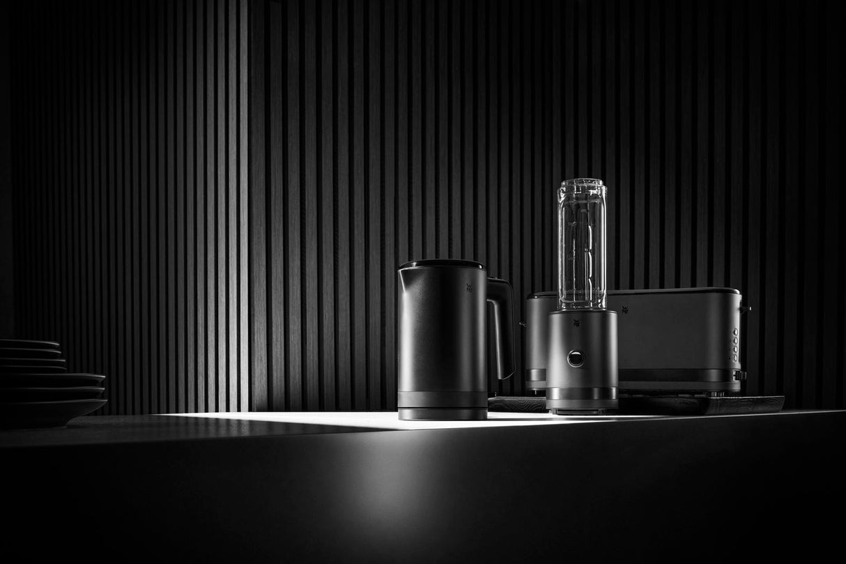 WMF KÜCHENminis Deep Black 3er Set mit Toaster, Wasserkocher und Standmixer
