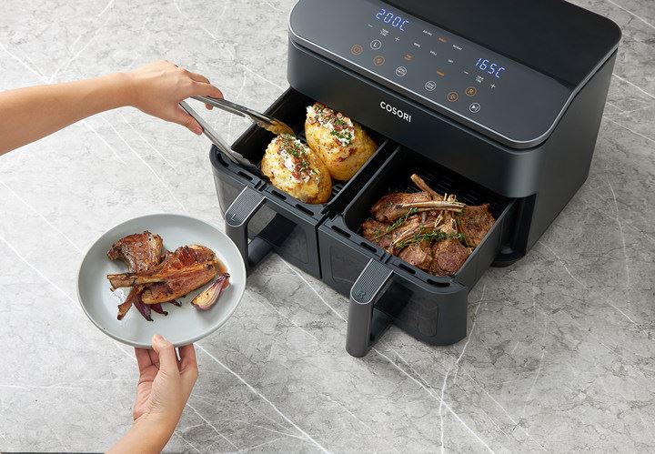 Cosori Heißluftfritteuse 8,5 Liter Dual Basket schwarz