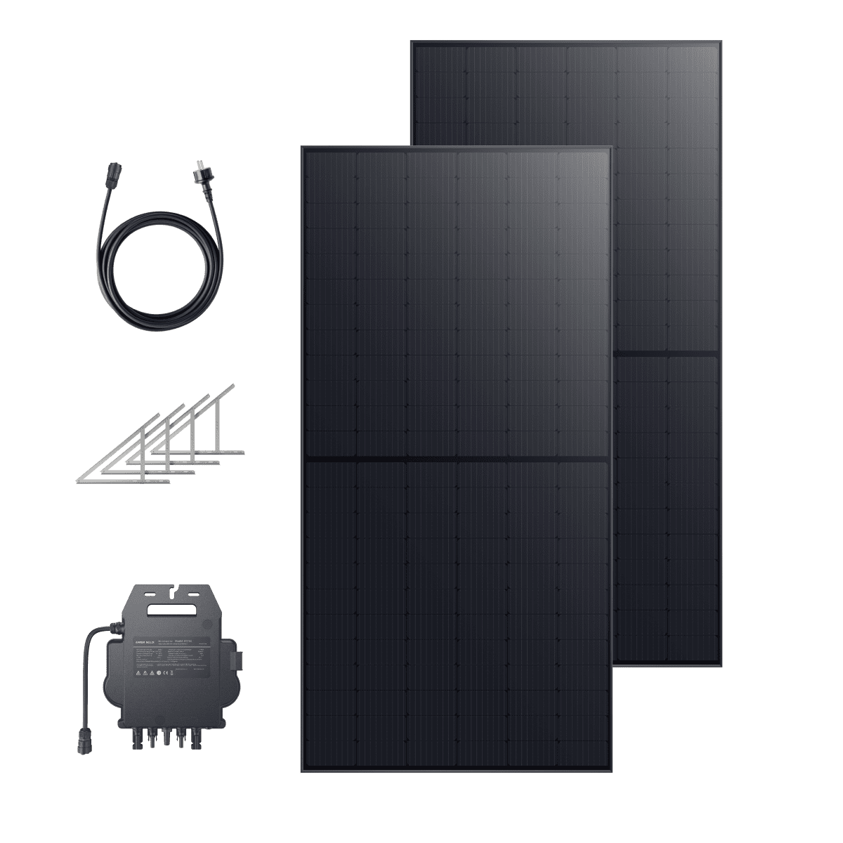 Anker Solix Balkonkraftwerk 2× RS50B 540W Mikroinverter 600W/800W Bodenhalterungen