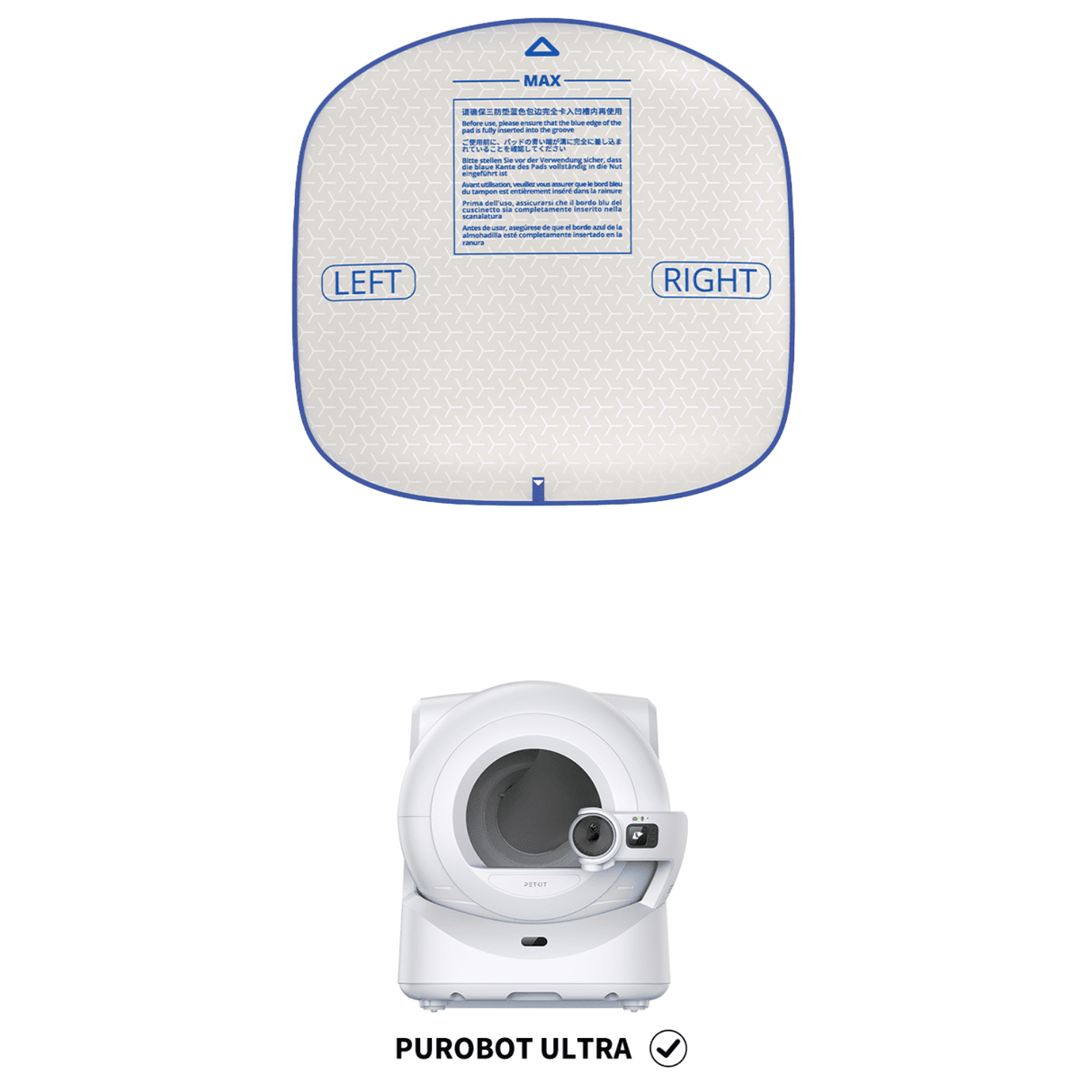 PETKIT Purobot Ultra Unterlage rutschfest wasserfest Katzenstreumatte