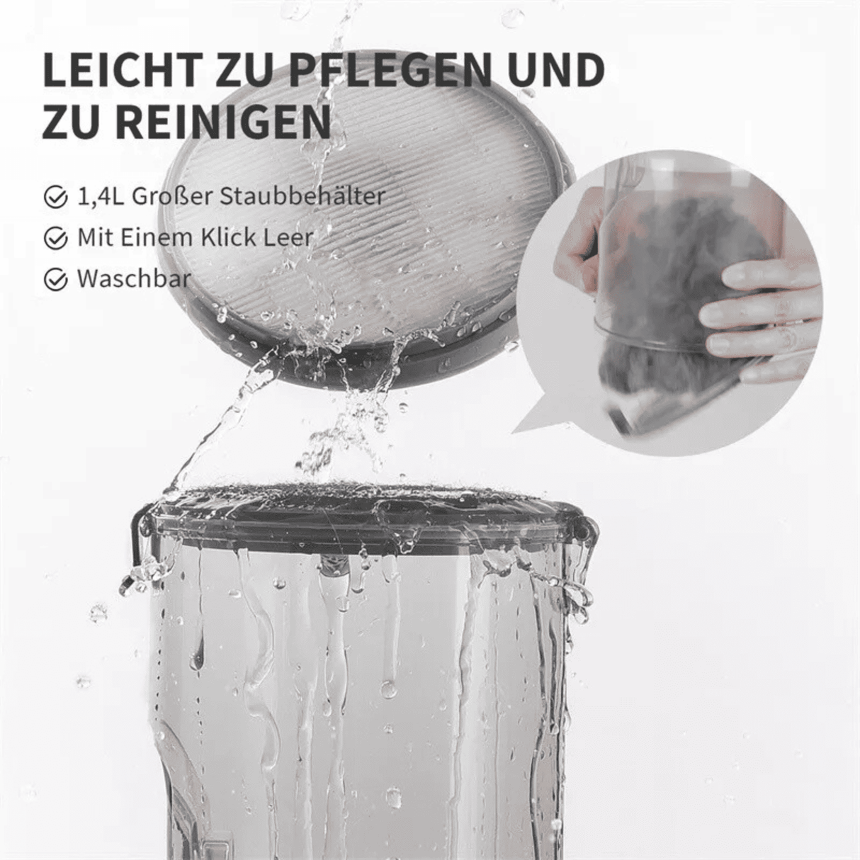 PETKIT Tierfell Staubsauger Set Fellpflege leise HEPA für Katzen Hunde