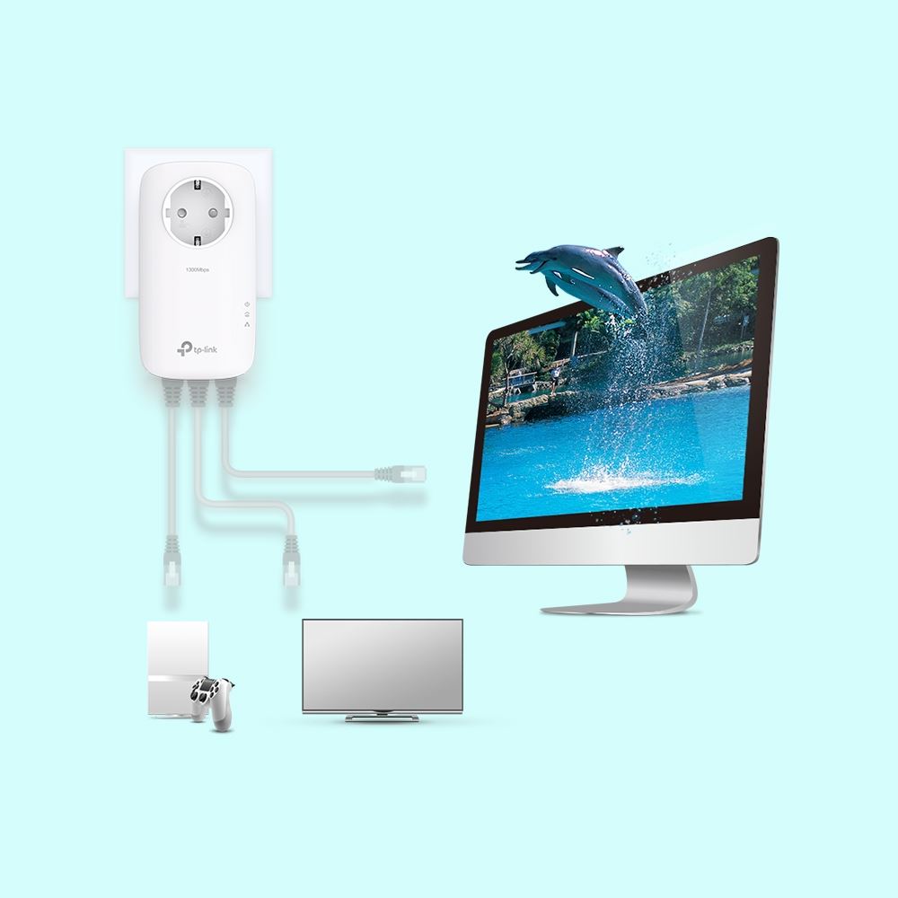 TP-Link TL-PA8033P KIT Powerline Adapter 3-Port Starter Kit