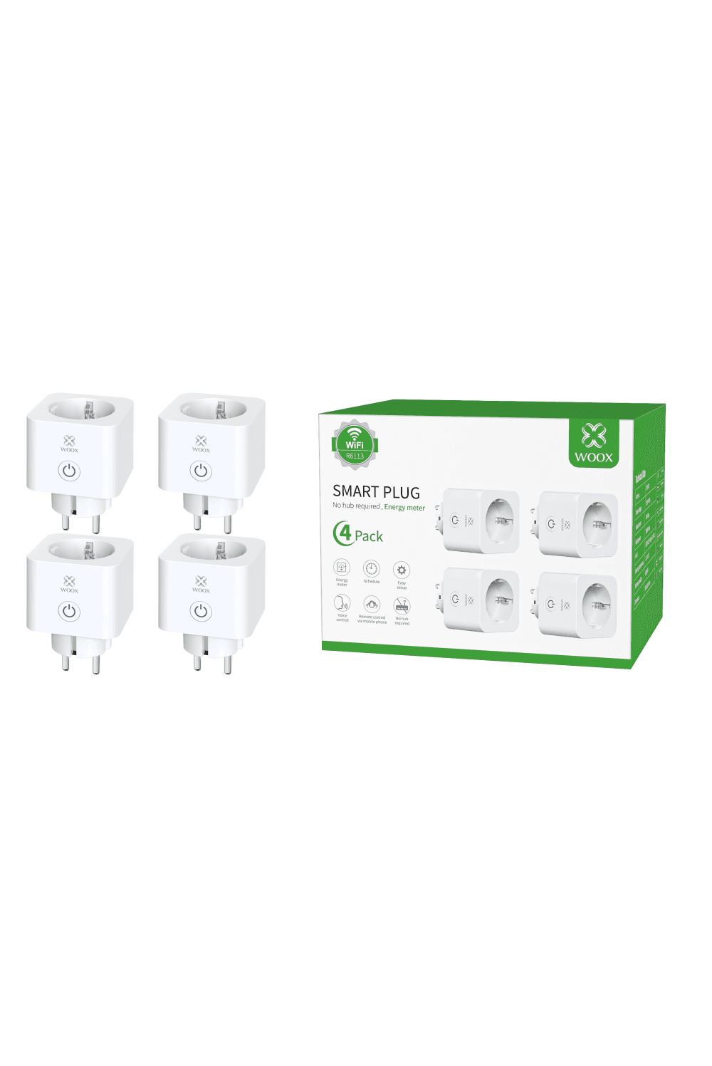 WOOX R6113-4pack Smart Plug 16A + Energy Monitor