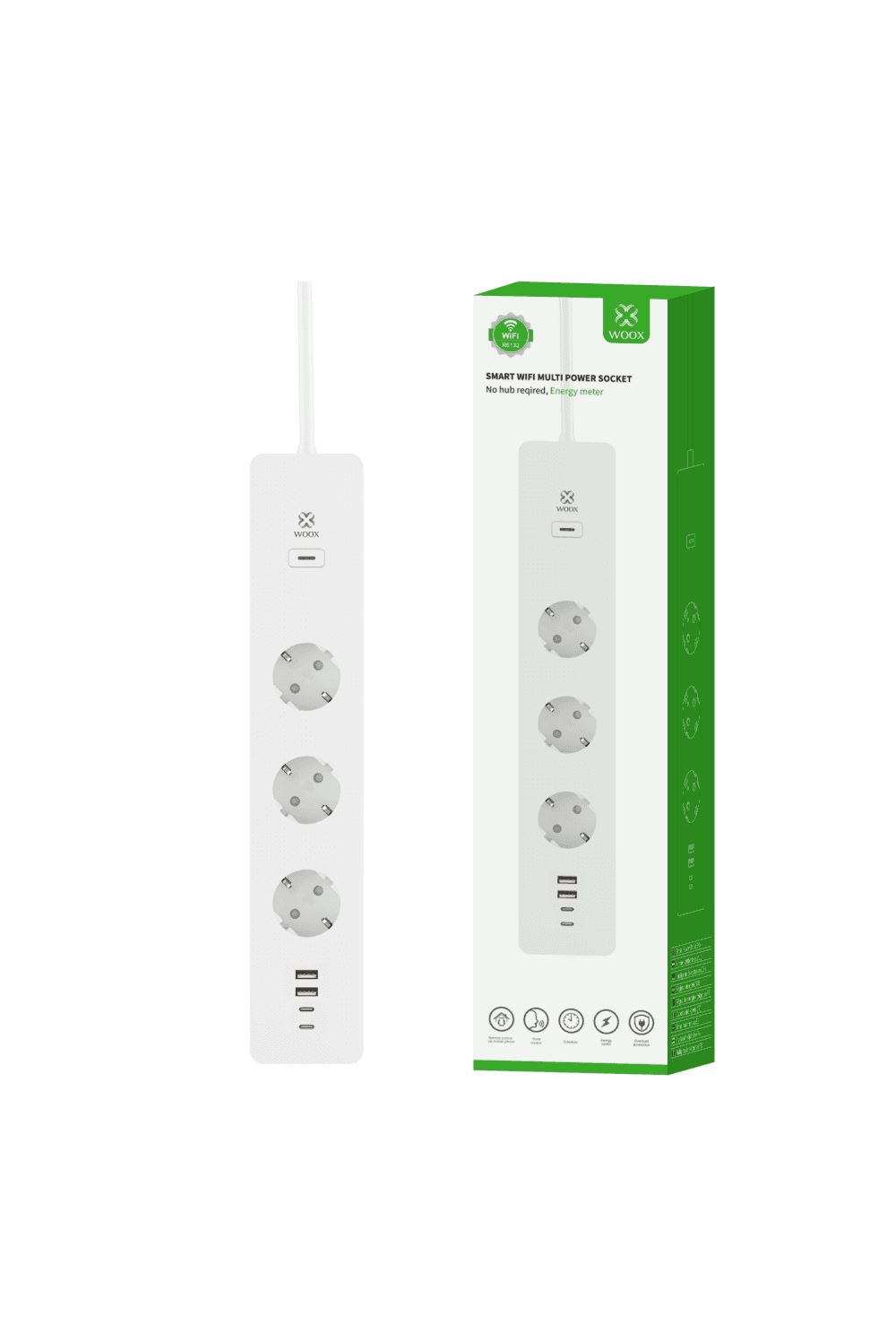 WOOX R6132 Smart Multi Plug + Energy Monitor