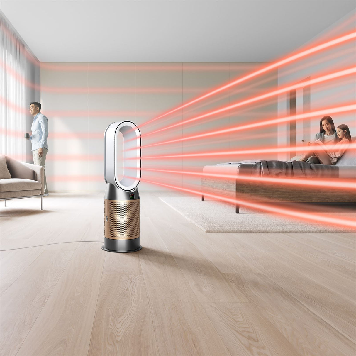 Dyson HP09 Purifier Hot + Cool Formaldehyde Kühllüfter/Heizer/Luftreiniger - Weiß/Gold