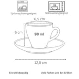 Terra Home 6er Espressotassen-Set, Rosa glossy