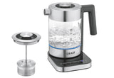GRAEF Wasserkocher WK 350 EU 1l 2200Watt mit Teesieb Glas