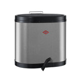 WESCO Abfallbehälter Ökosammler 2x15ltr. 43x36x45cm silber