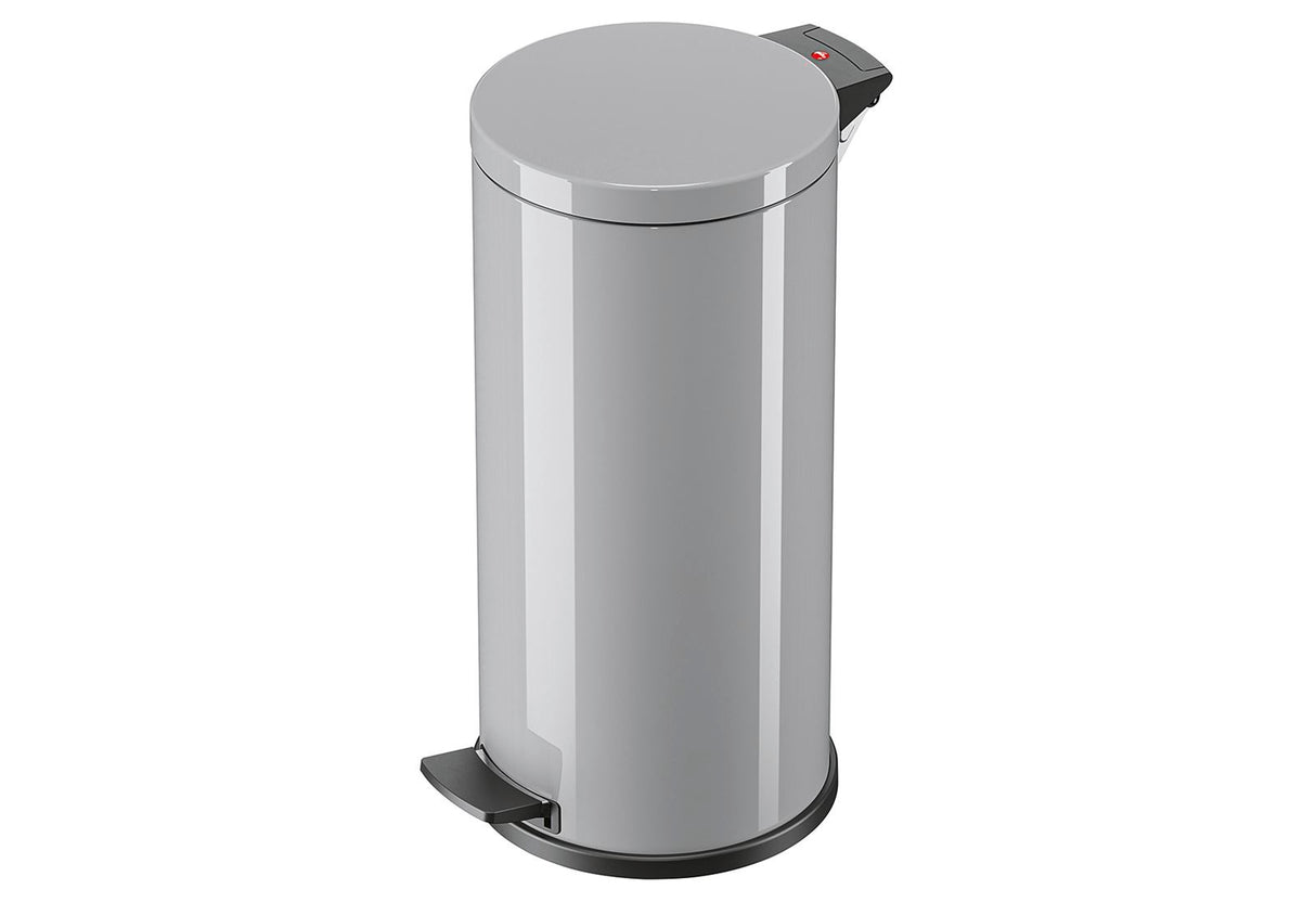 HAILO Tret-Mülleimer Solid M 18l Ø28cm silber Inneneimer verzinkt