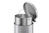 HAILO Tret-Mülleimer Solid M 18l Ø28cm silber Inneneimer verzinkt