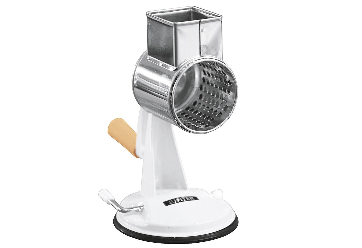 JUPITER Handreibe weiß inklusive 2 Trommeln (Fein & Kartoffelreibtrommel)