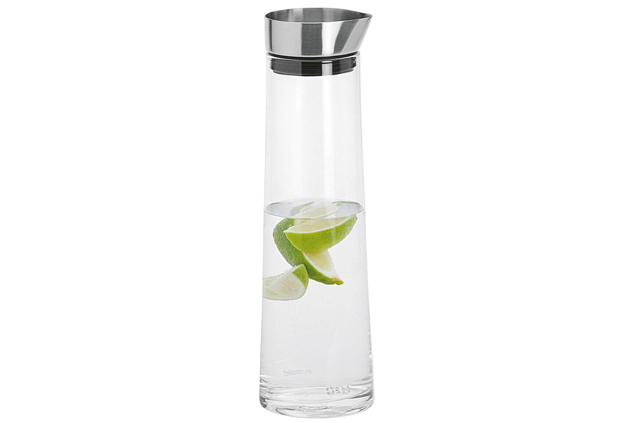 BLOMUS Wasserkaraffe Acqua Edelstahl matt/Glas/Silikon 1000 ml 30cm Ø9cm