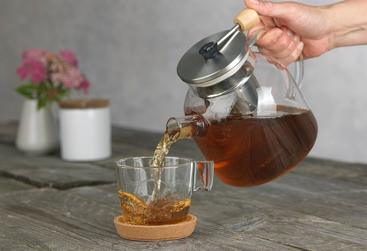 BEEM Teekanne Glas mit Siebeinsatz 1000ml