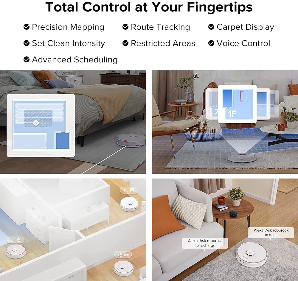 Roborock S7 Saugroboter mit Wischfunktion Weiß