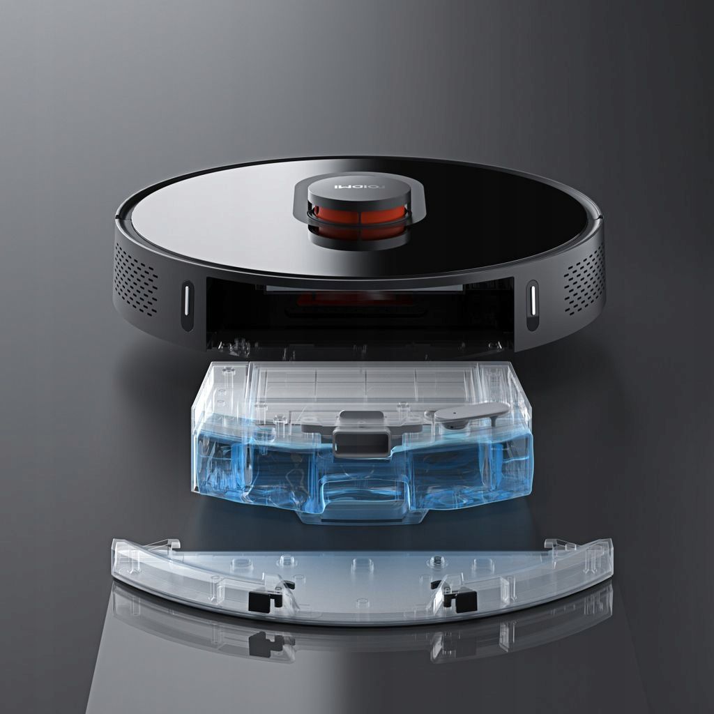 ROIDMI Eve Plus Saugroboter mit Wischfunktion & Absaugstation Schwarz