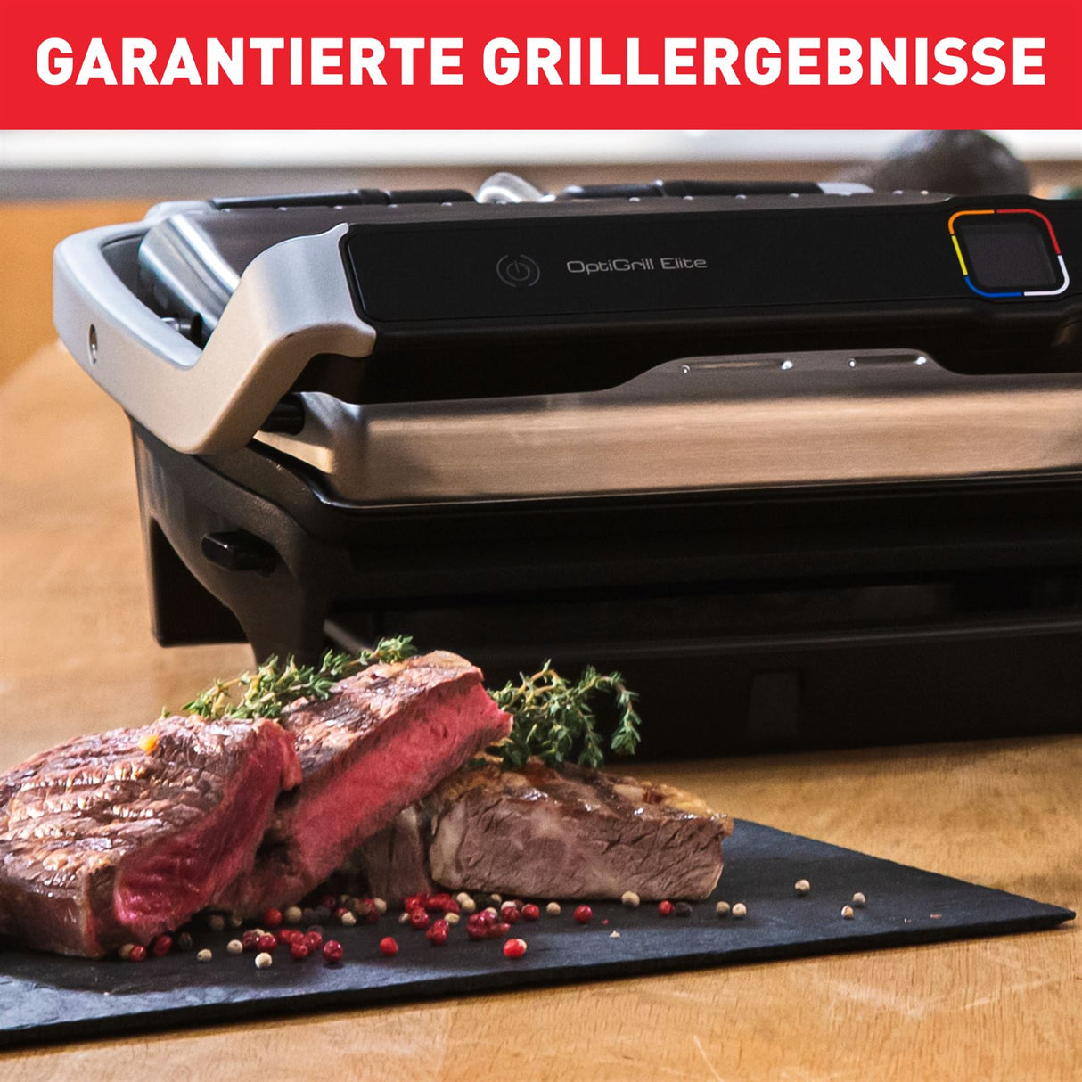 Tefal OptiGrill Elite GC750D silber