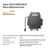Anker Solix Balkonkraftwerk 2× RS50B 540W Mikroinverter 600W/800W Bodenhalterungen