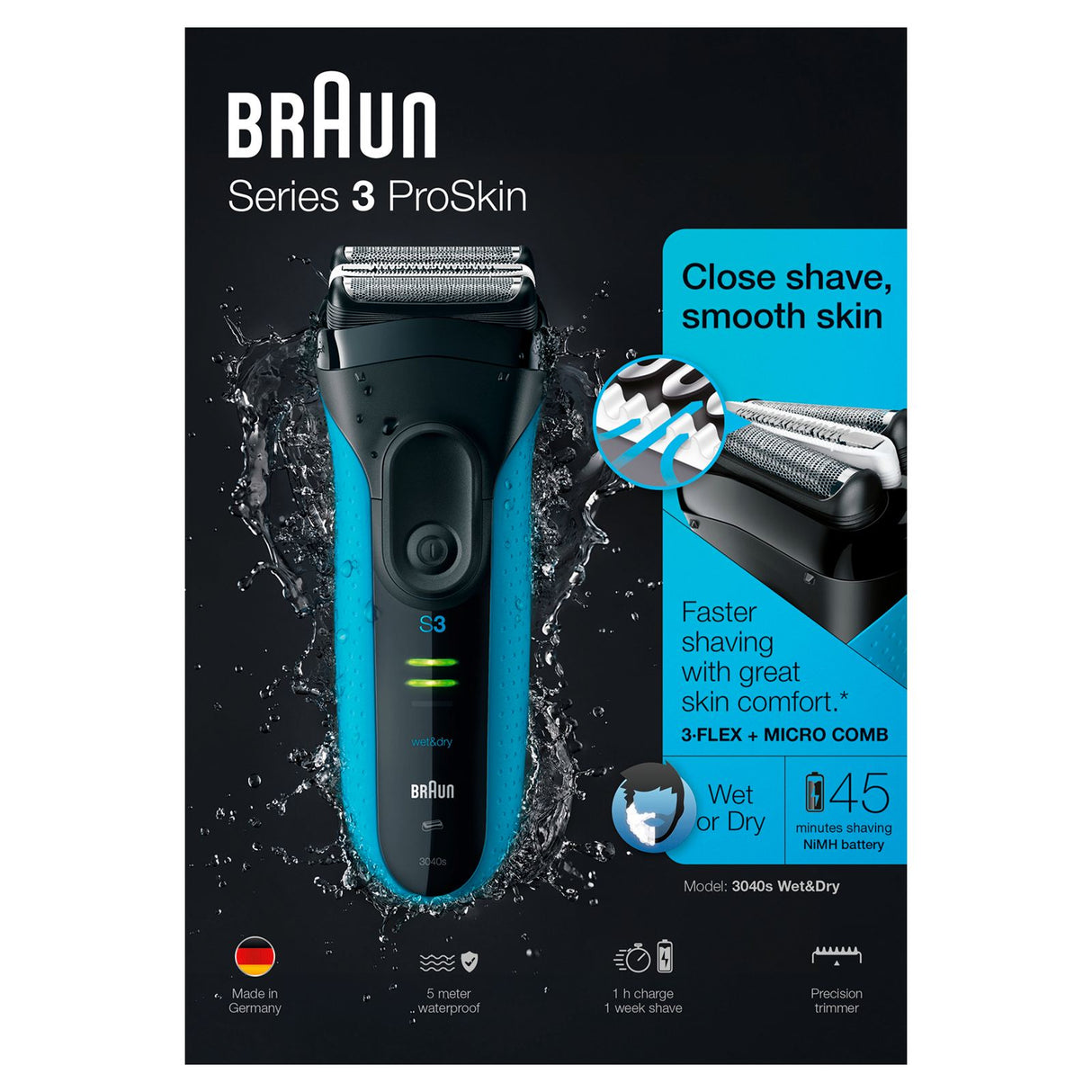 Braun Series 3 ProSkin - 3040s wet&dry
