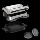 Tefal OptiGrill 4 in 1, silber (inkl. Backschale)