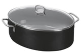SILIT Bräter Professional oval 8,1 l 36,5x25,5x20cm Silargan schwarz mit Deckel