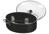SILIT Bräter Professional oval 8,1 l 36,5x25,5x20cm Silargan schwarz mit Deckel