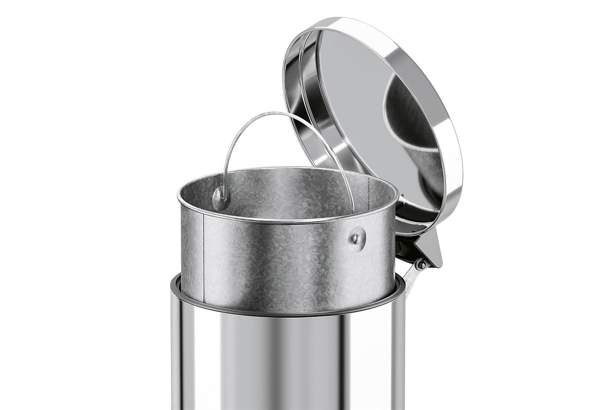 HAILO Tret-Mülleimer Solid M 12l Ø28cm Edelstahl Inneneimer verzinkt
