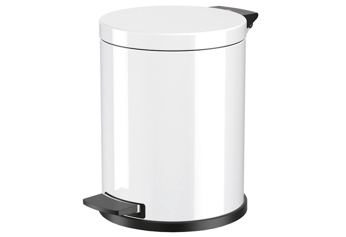 HAILO Tret-Mülleimer Solid M 12l Ø28cm weiß Inneneimer verzinkt