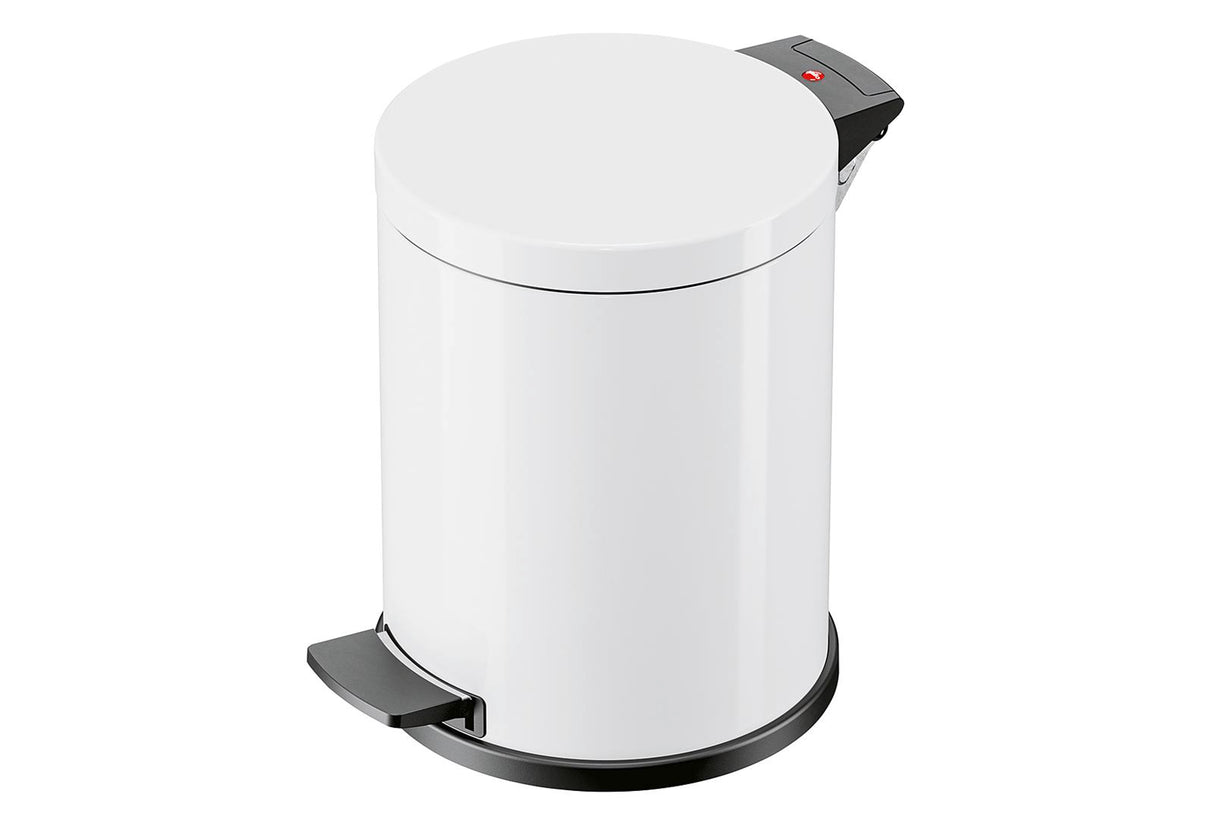 HAILO Tret-Mülleimer Solid M 12l Ø28cm weiß Inneneimer verzinkt