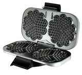UNOLD Waffeleisen 48241 für 2 Waffeln in Herzform, 1200 W silber